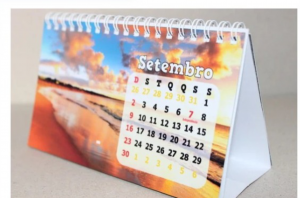 Calendário de Mesa Wire-o 6 lâminas Duodesign 250grs 11x15cm    