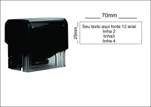 Carimbo Automático Trodat 3915 Plástico  1/0 Automático modelo Nykon 305 ou SIMILAR  Área da Escrita 70x25mm